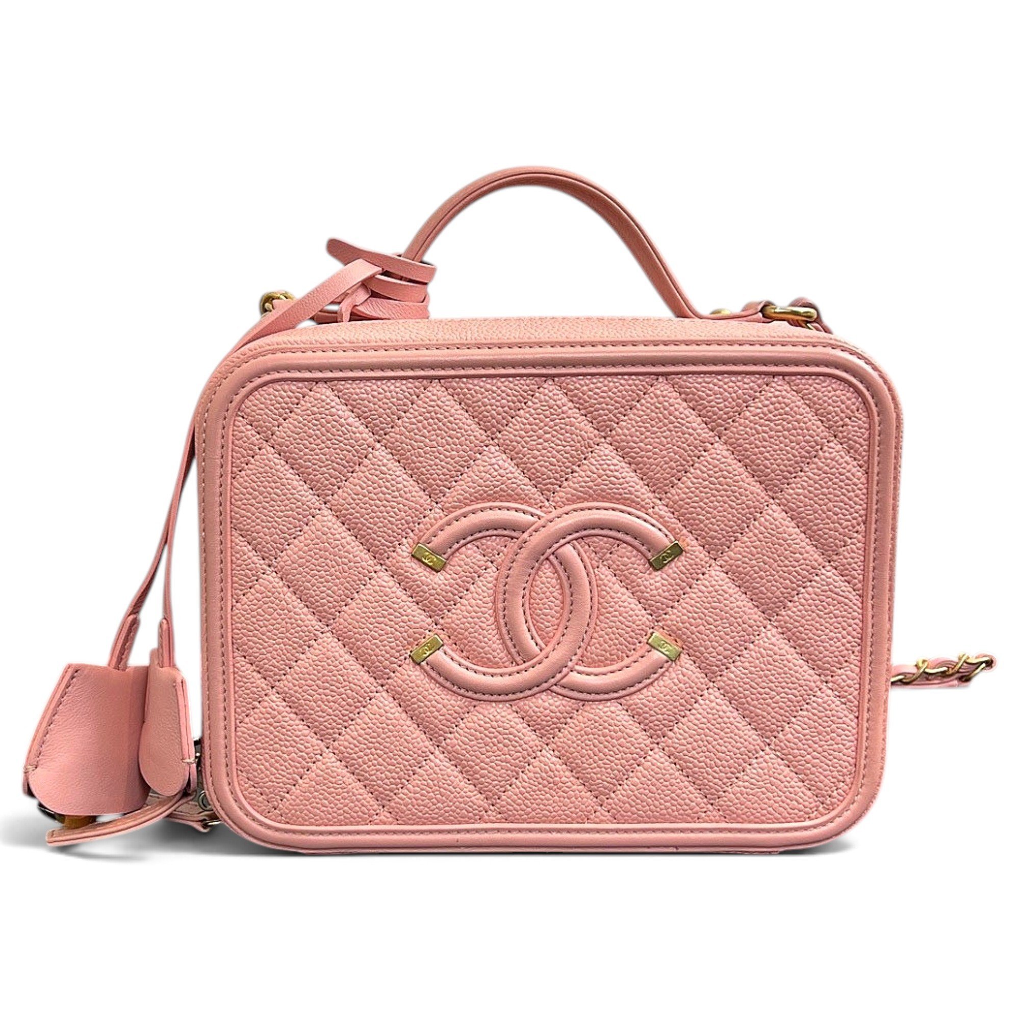 Vanity leather handbag