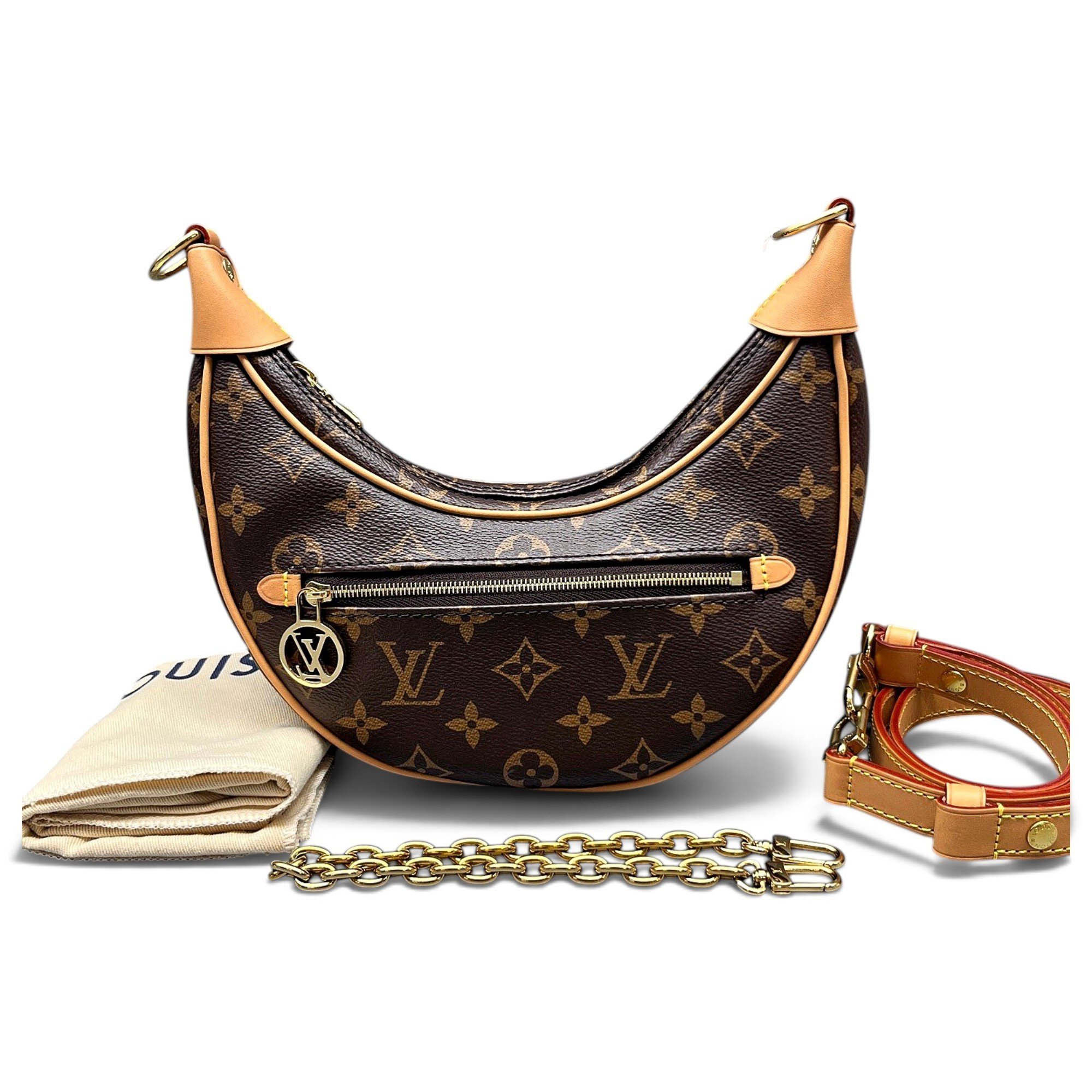 Loop leather handbag