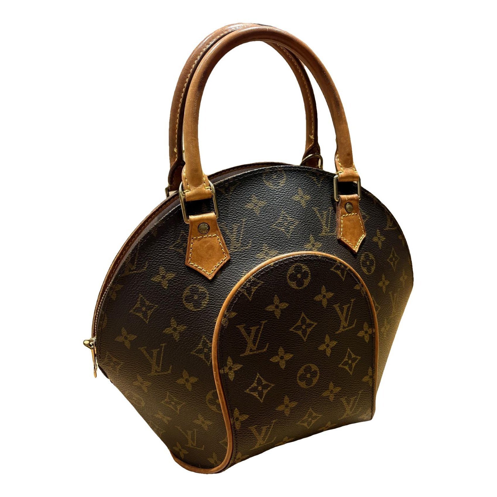 Ellipse leather handbag