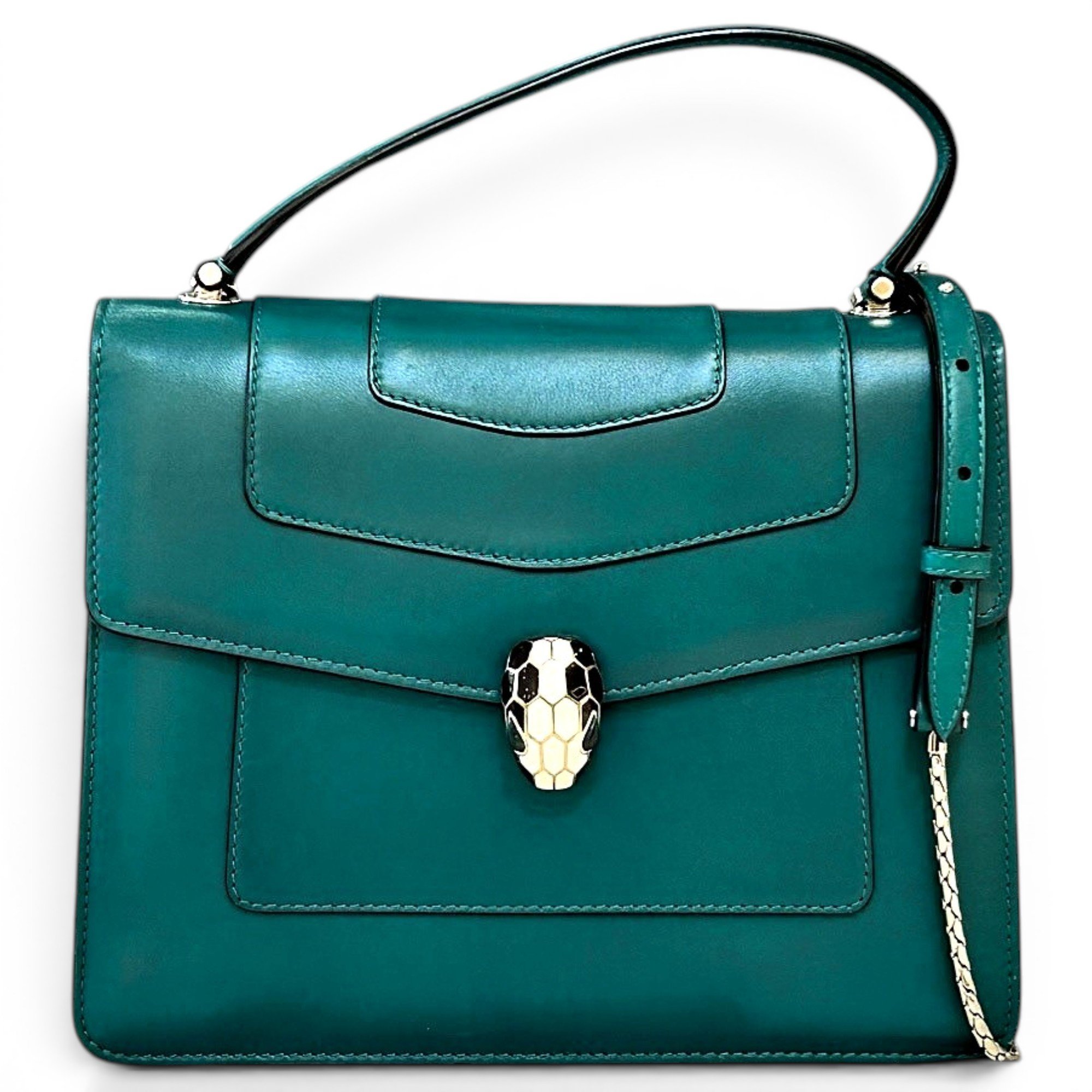 Serpenti leather handbag