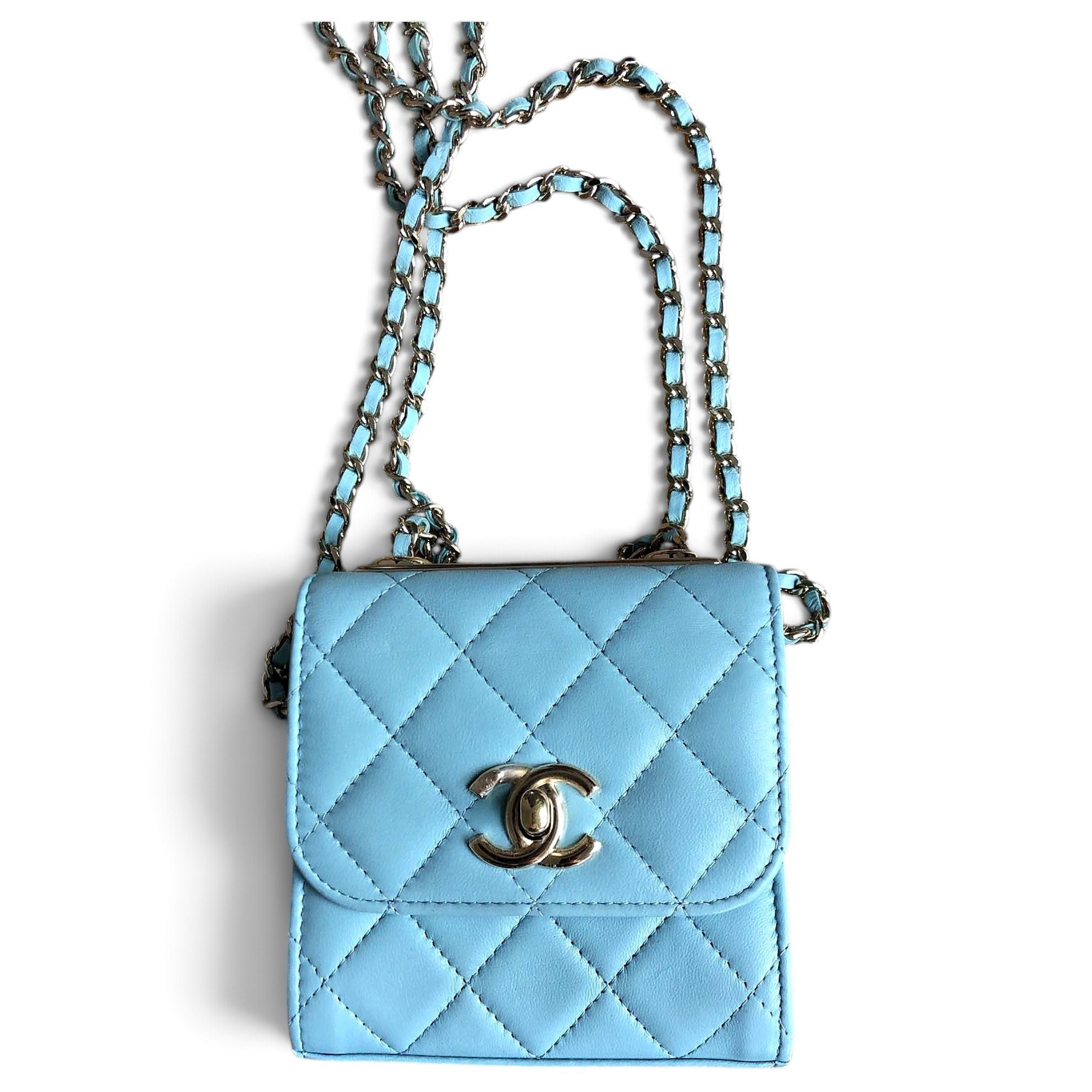 Trendy CC leather crossbody bag