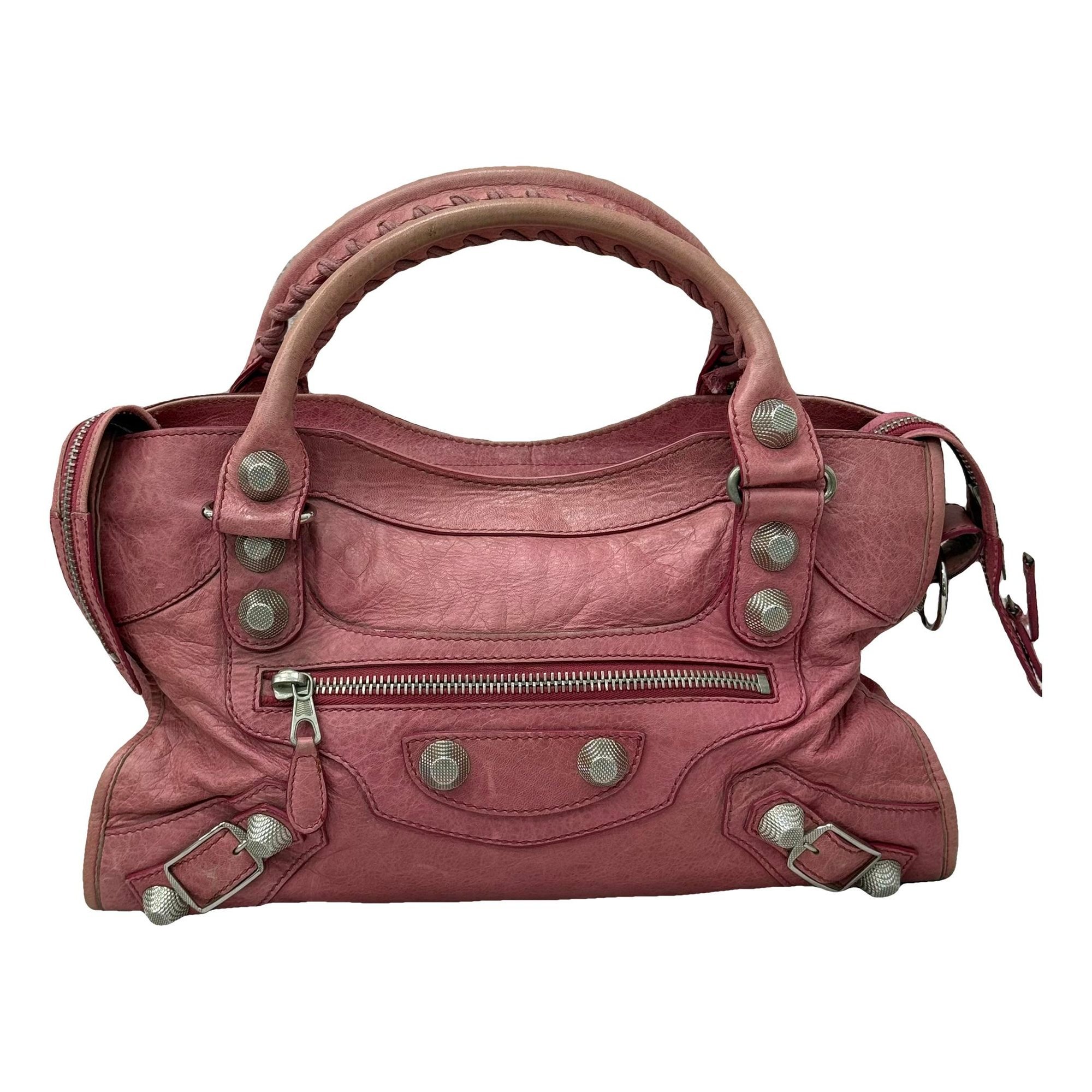 City leather handbag