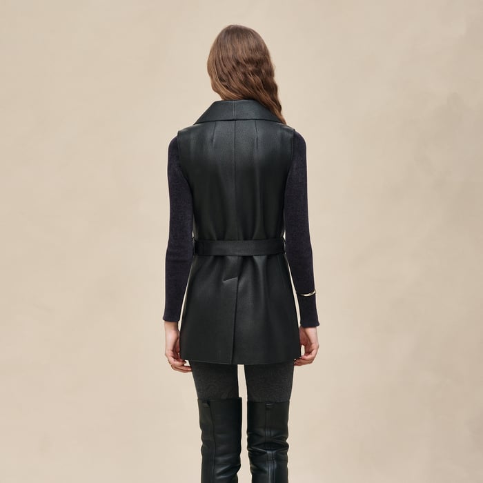 Noir Belted Vest