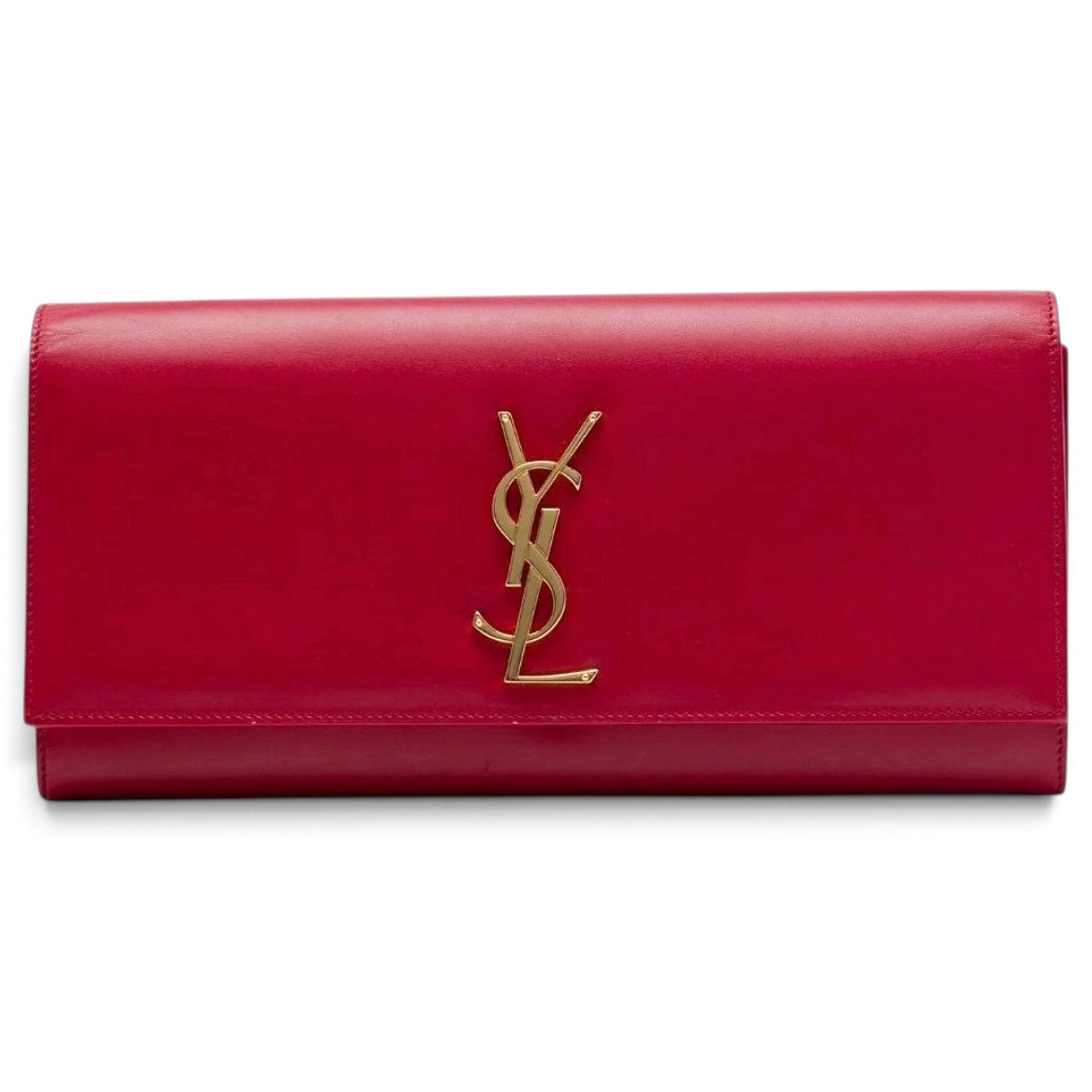 Leather clutch bag