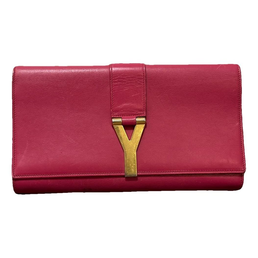 Leather clutch bag