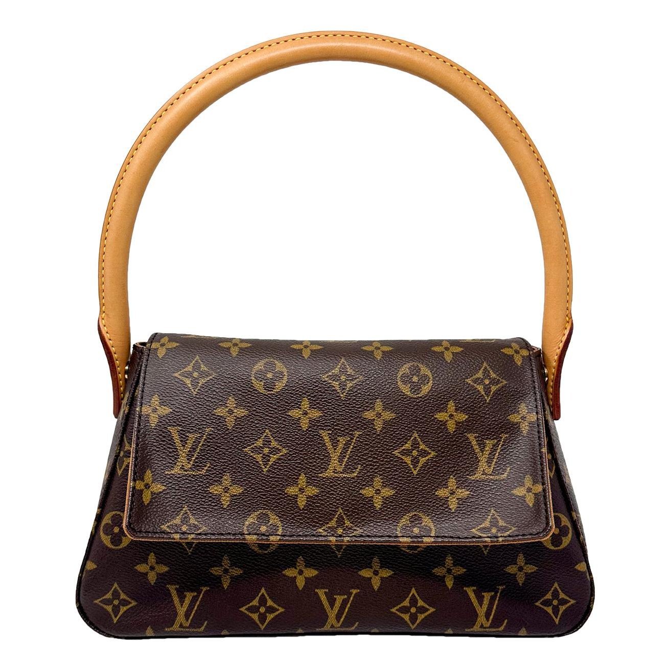 Looping leather handbag