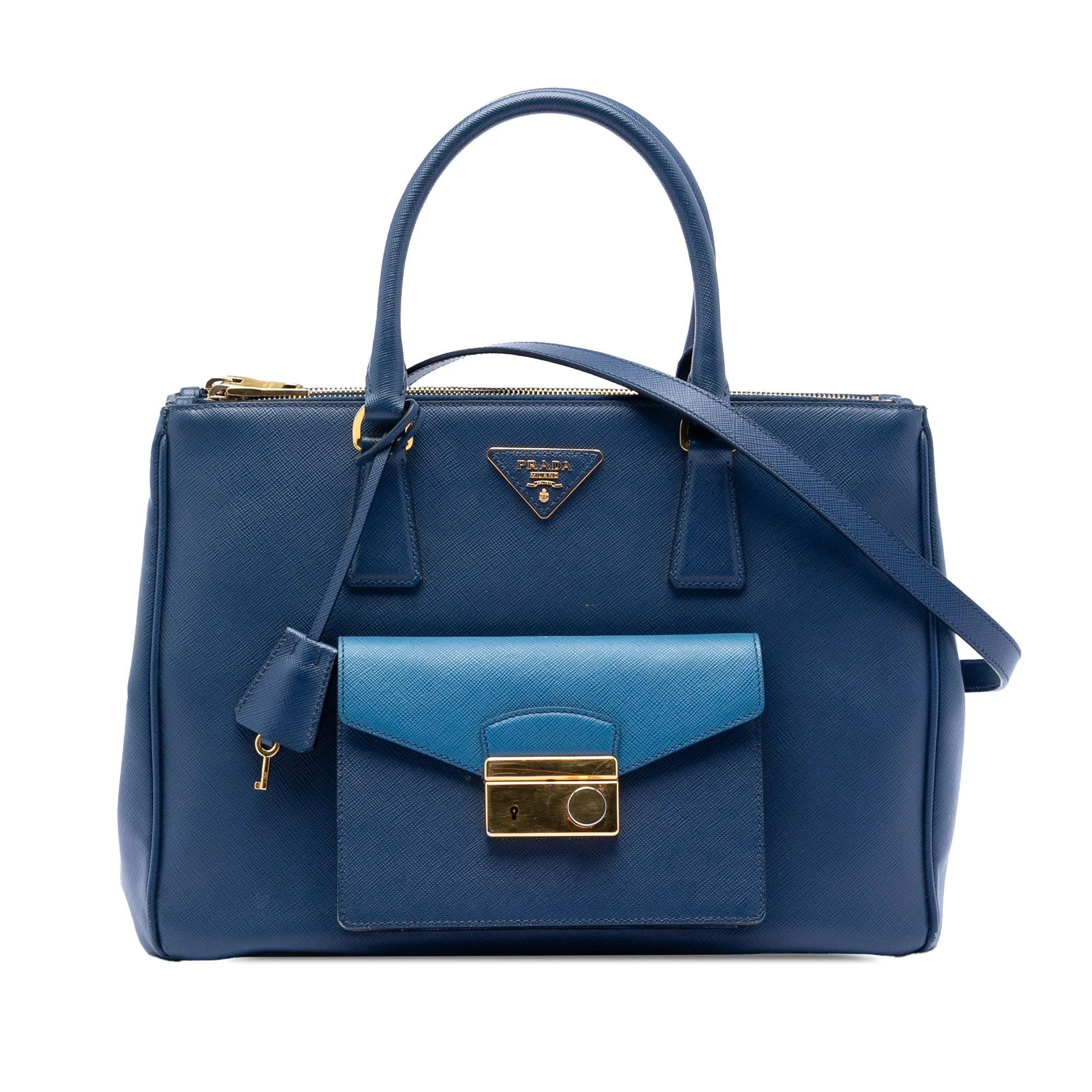Double leather satchel