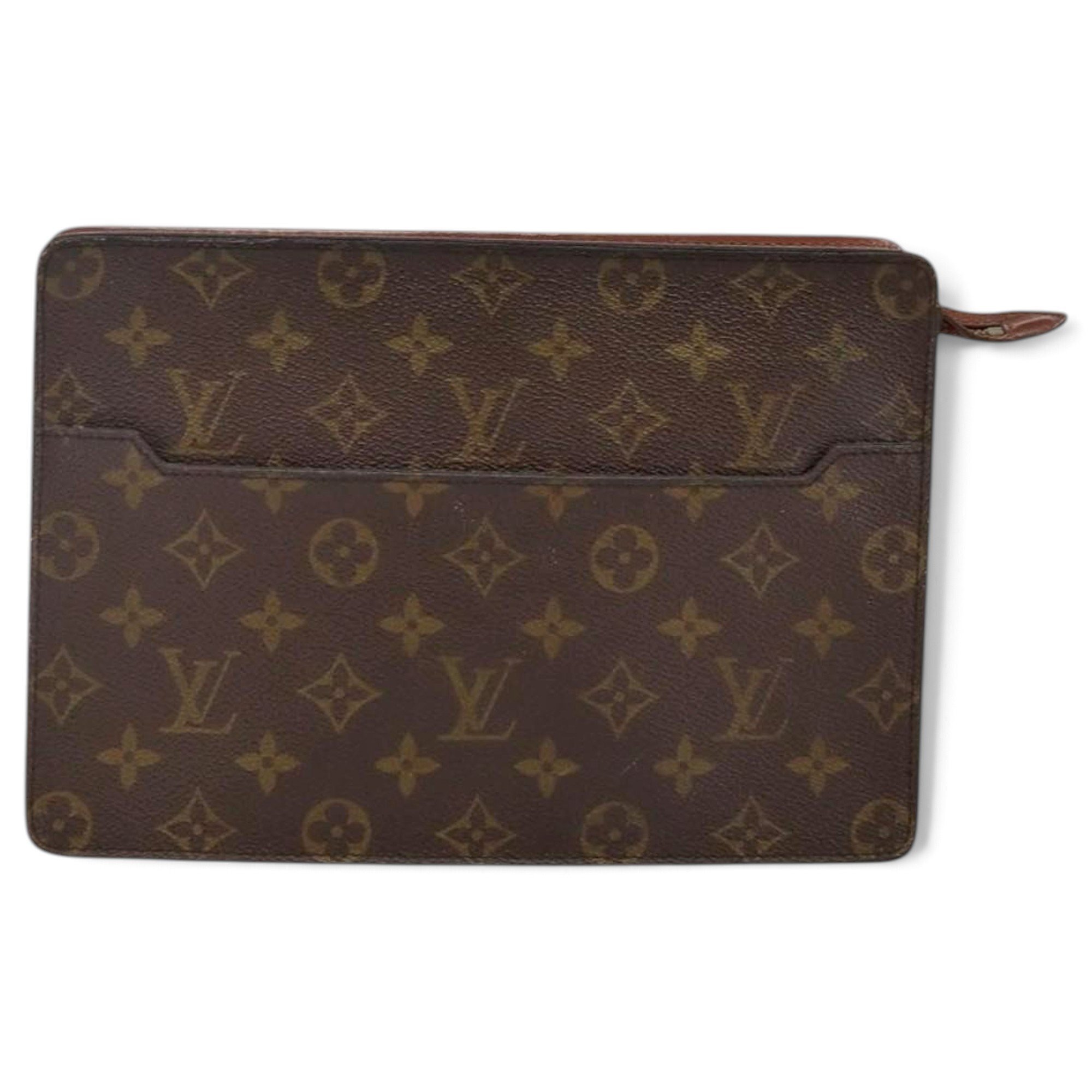 Leather clutch bag