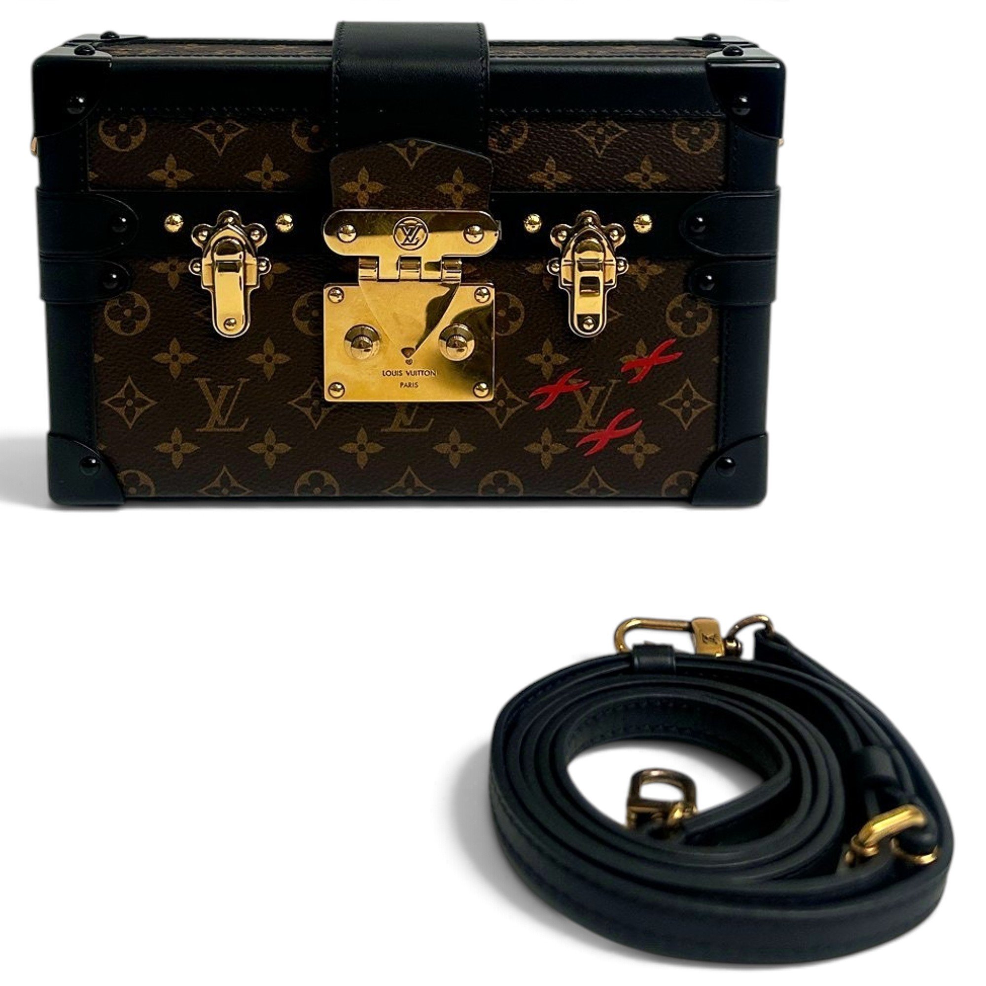 Petite Malle leather handbag
