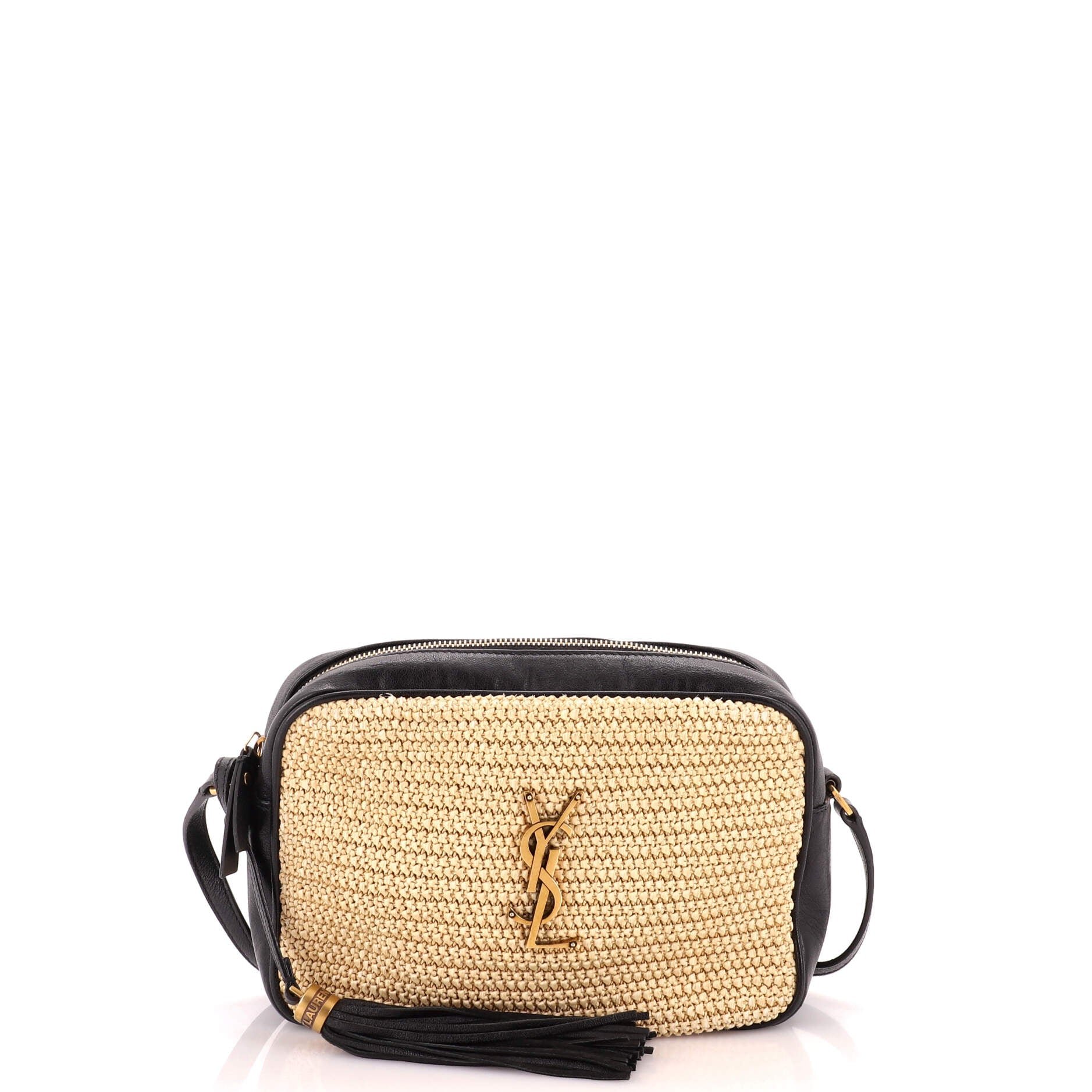 Lou Camera Bag Woven Raffia Small