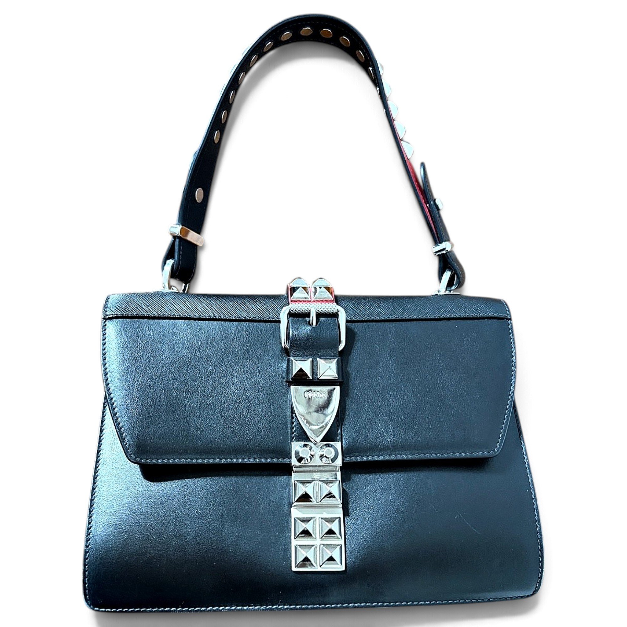 Prada Buckle leather handbag
