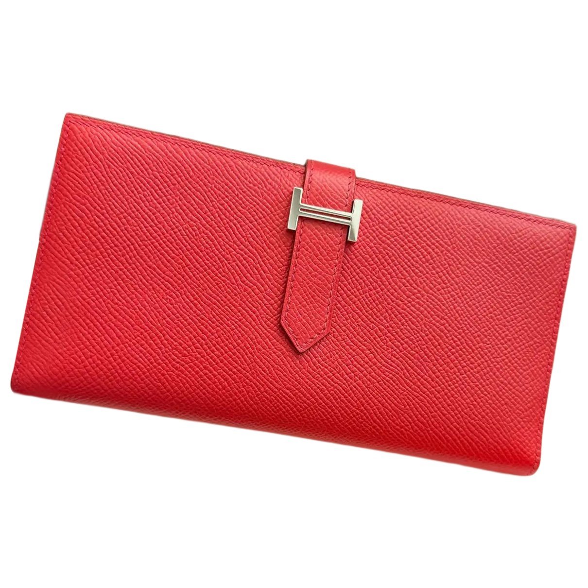 Leather clutch bag