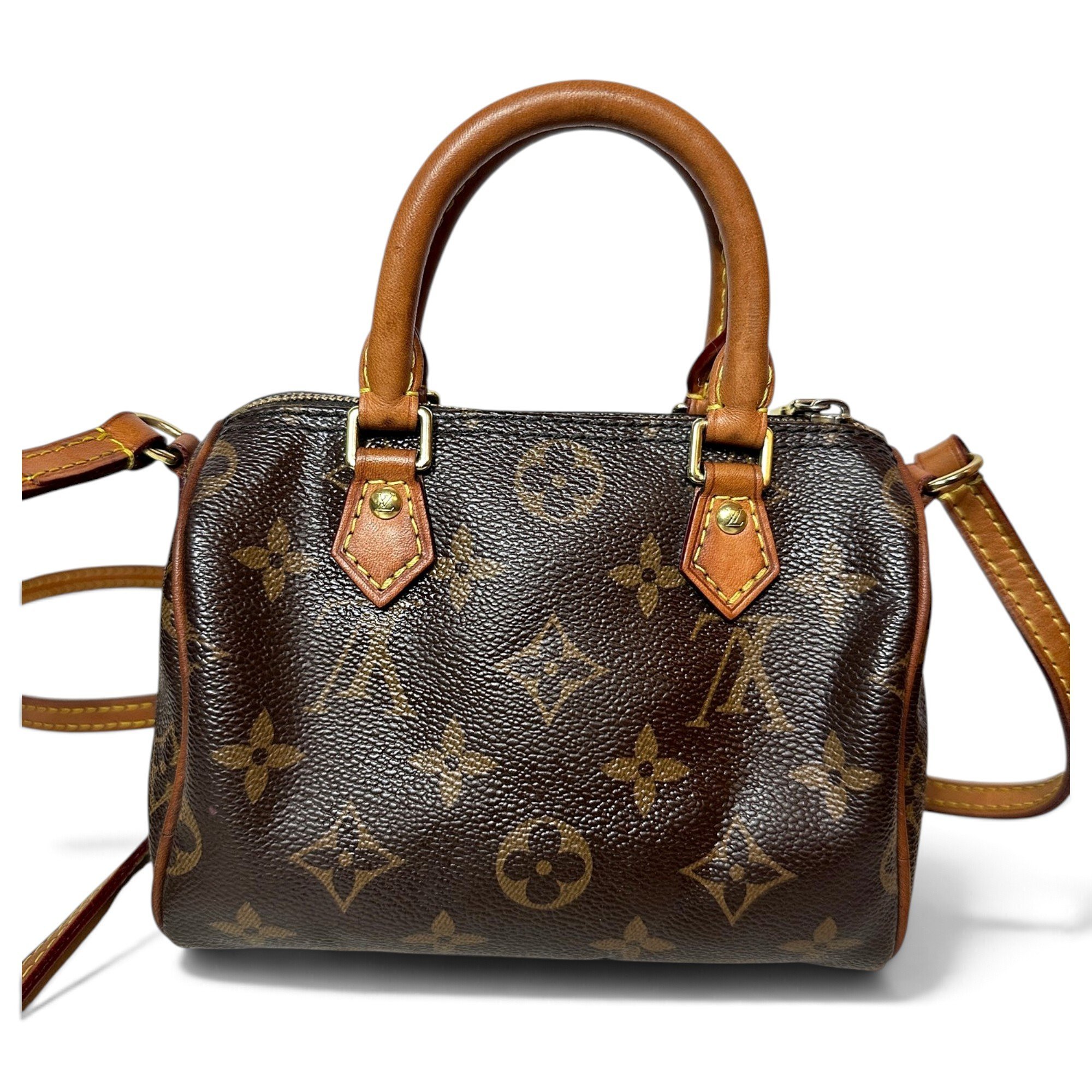 Louis Vuitton Nano Speedy / Mini HL leather crossbody bag
