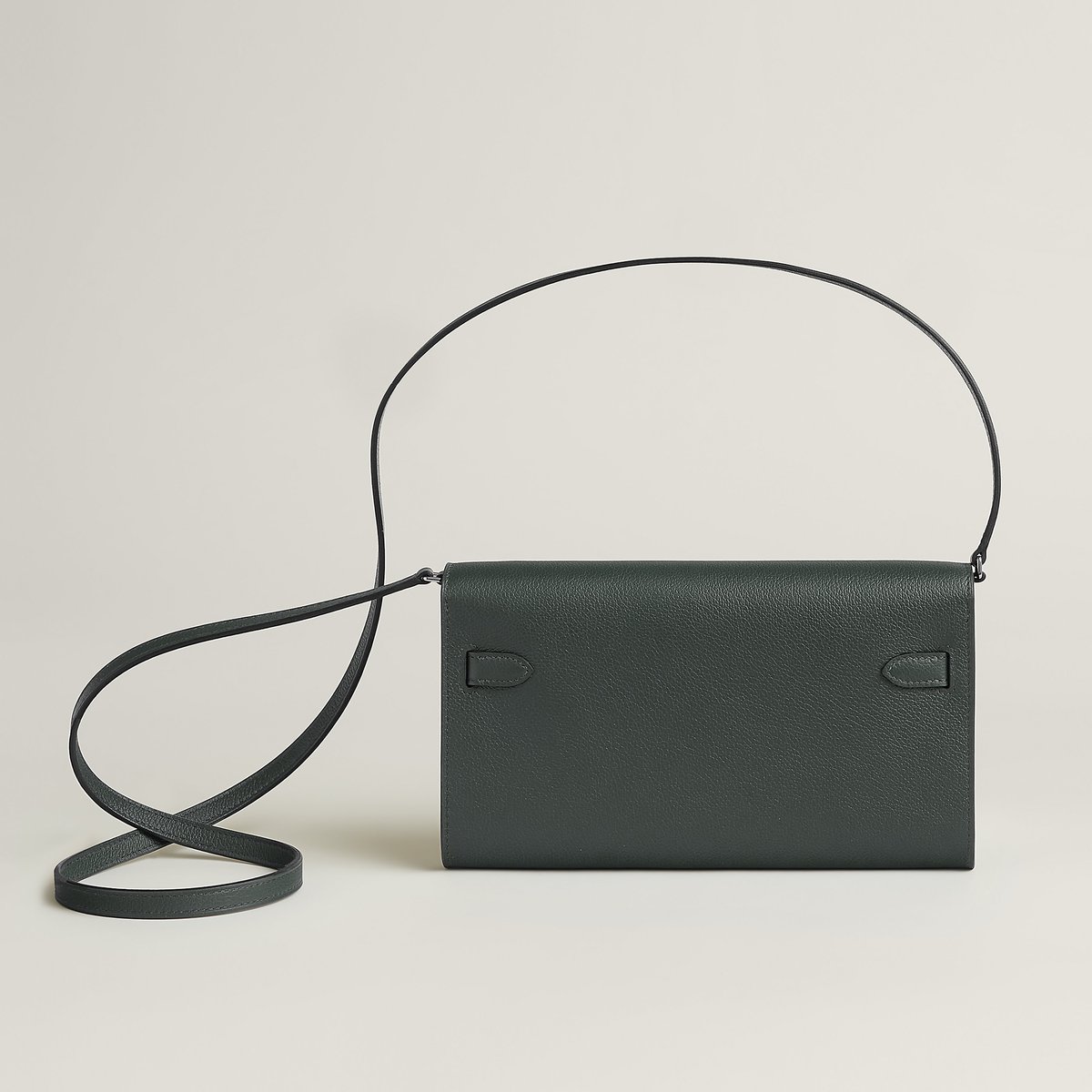 Vert Mangrove Kelly Classique to Go Wallet