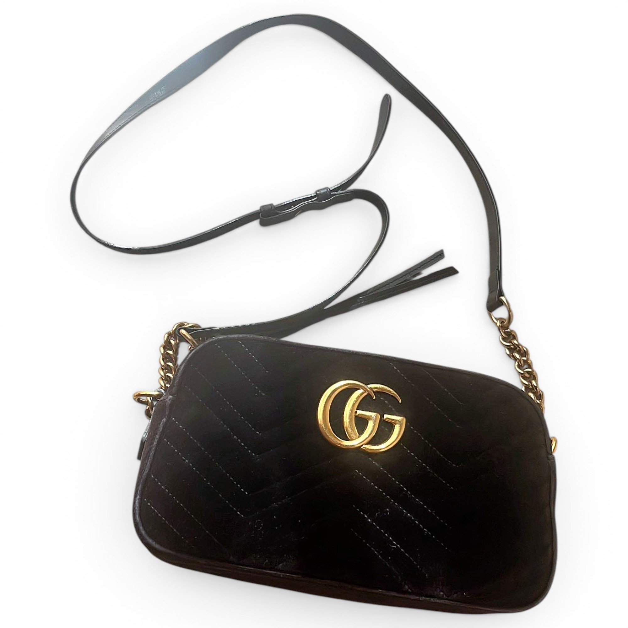 GG Marmont velvet crossbody bag