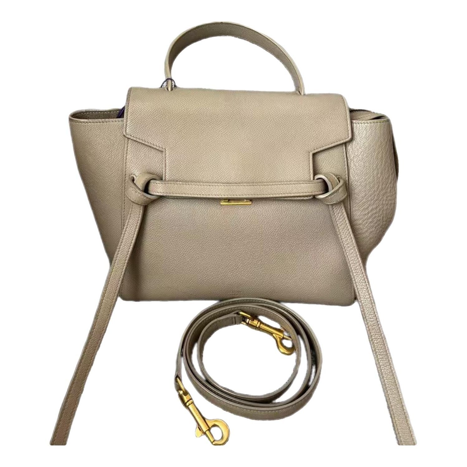 Belt leather handbag