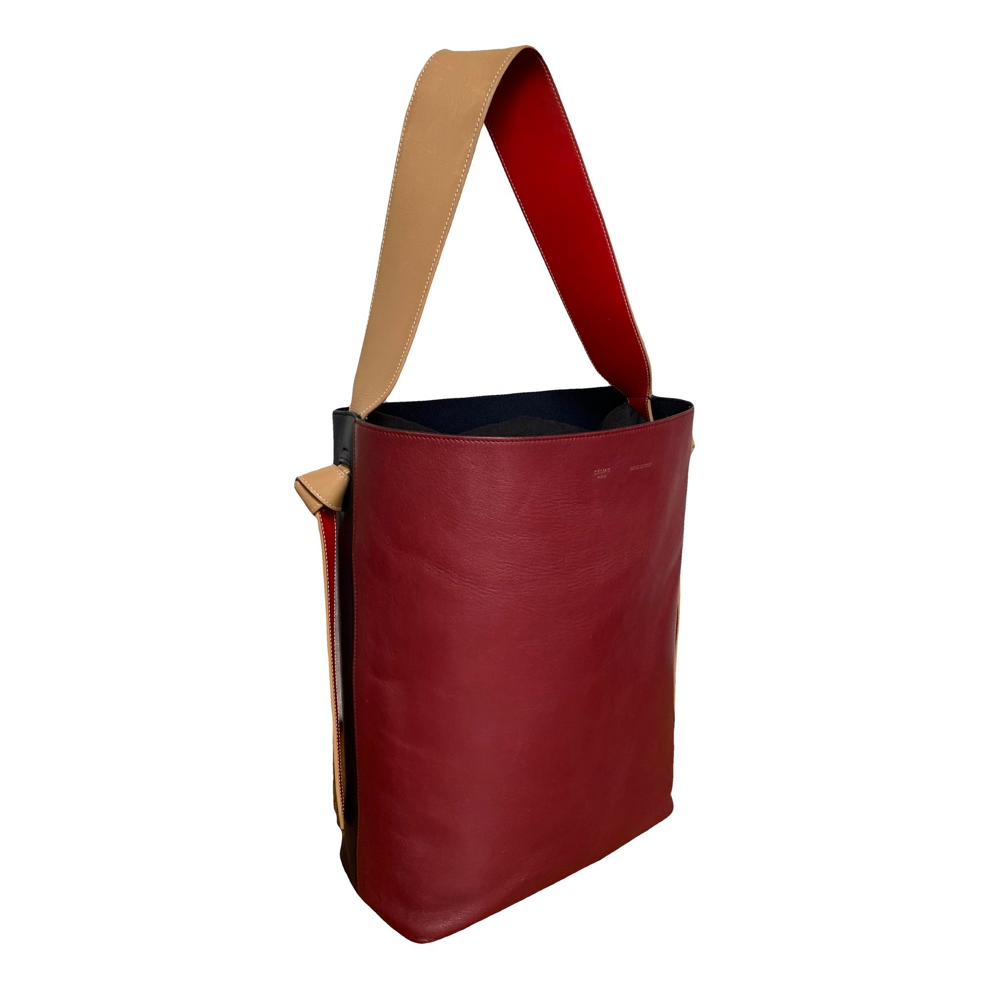 Twisted leather tote