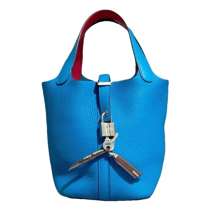 Picotin leather tote