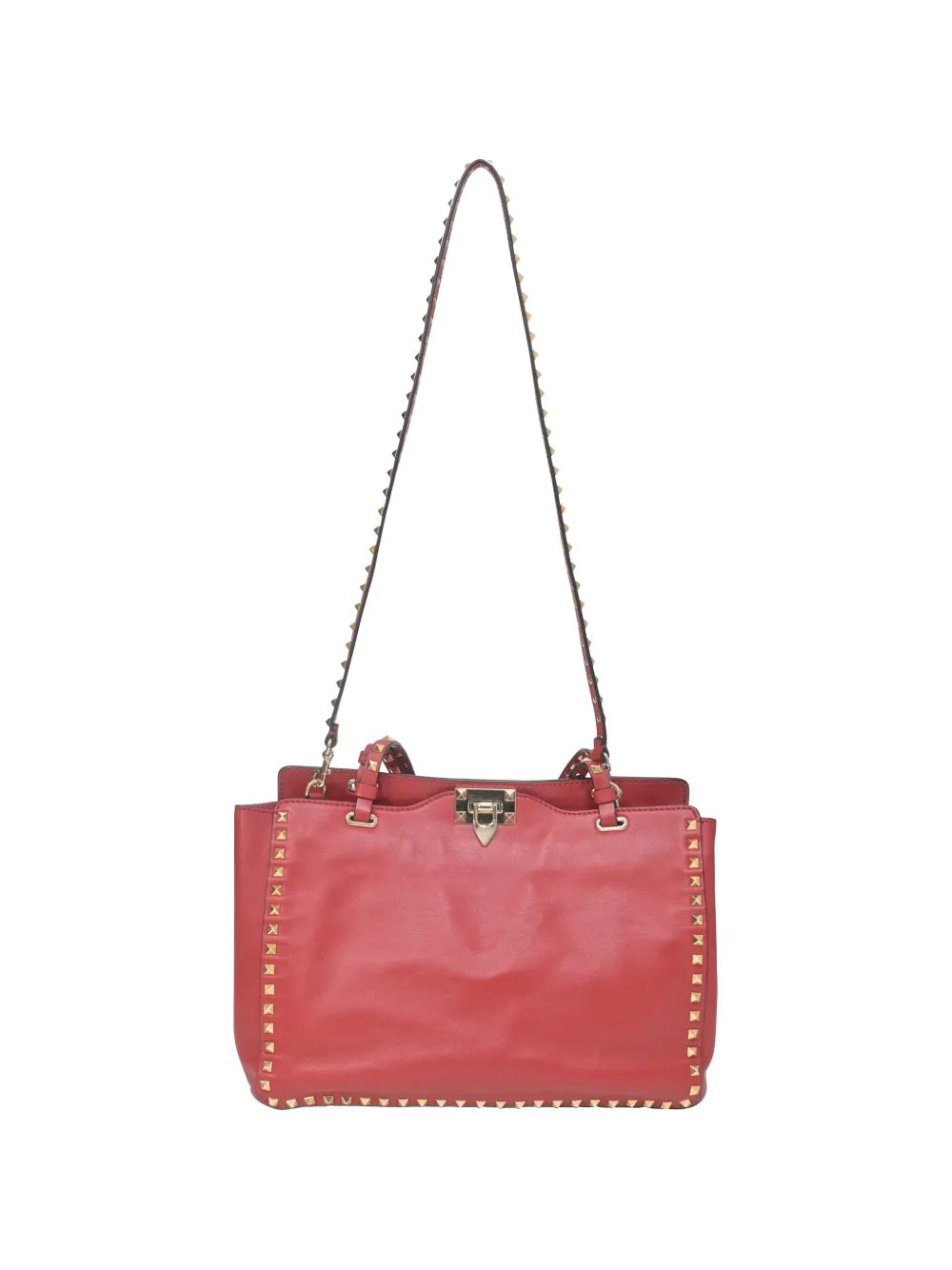 Rockstud leather tote bag