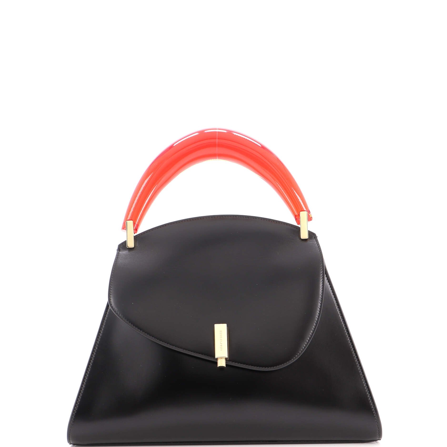 Ferragamo Prism Top Handle Bag Leather