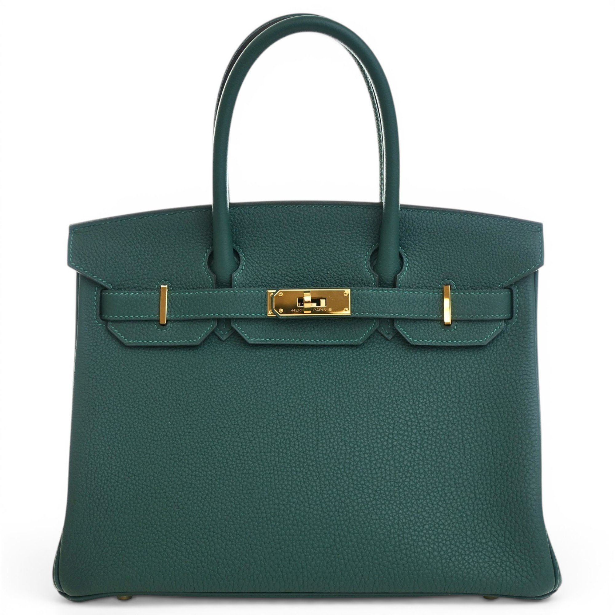 Hermes Birkin 30 Handbag Malachite Togo Leather 2020