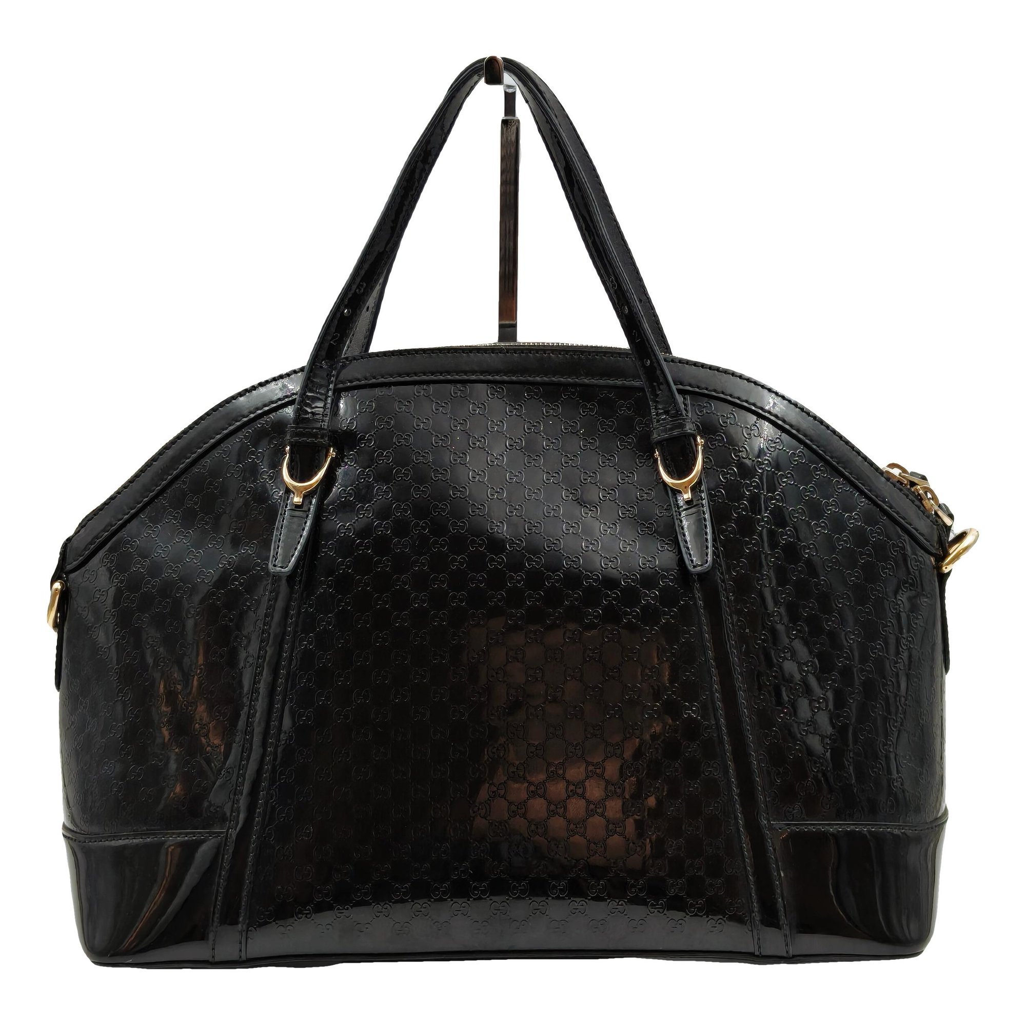 Patent leather handbag
