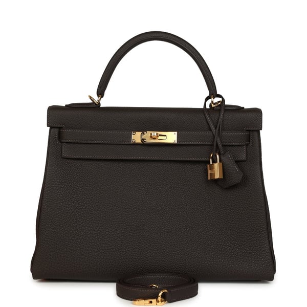 Hermes Hermes Kelly Retourne 32 Bai-Brun Togo Gold Hardware