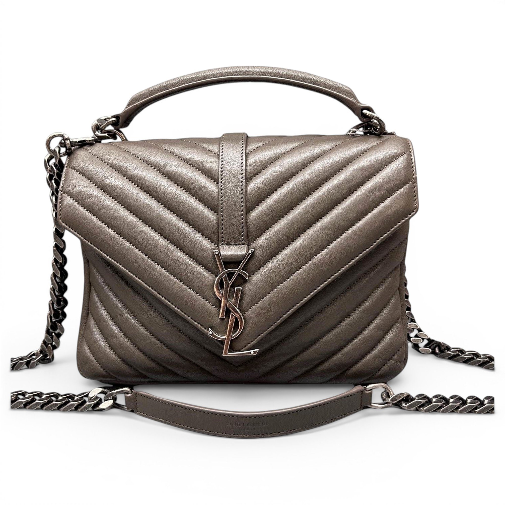 Collége monogramme leather handbag