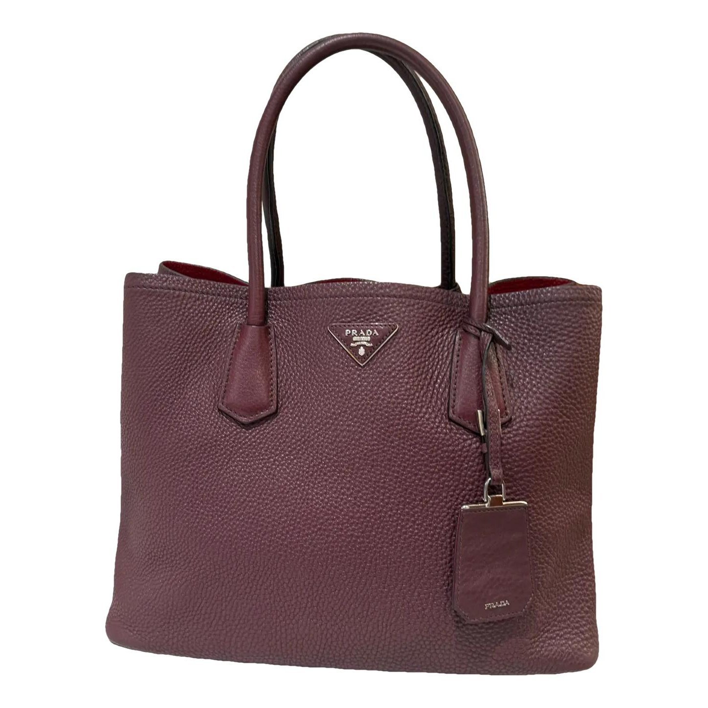 Double leather crossbody bag