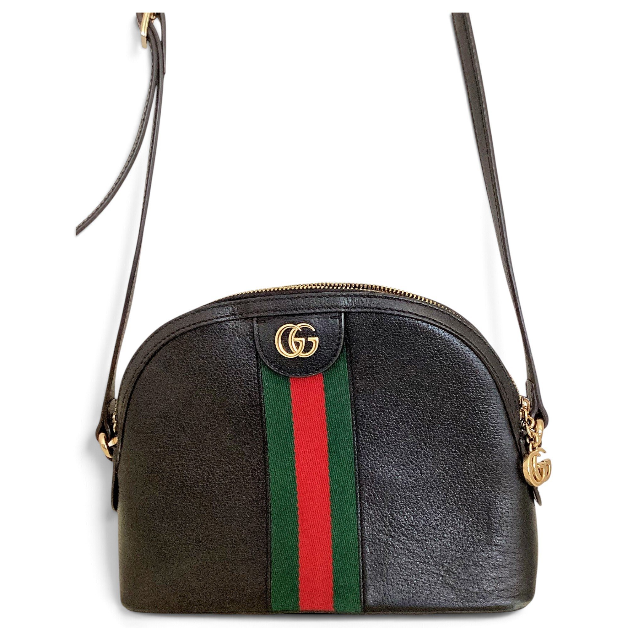 Ophidia Dome leather crossbody bag