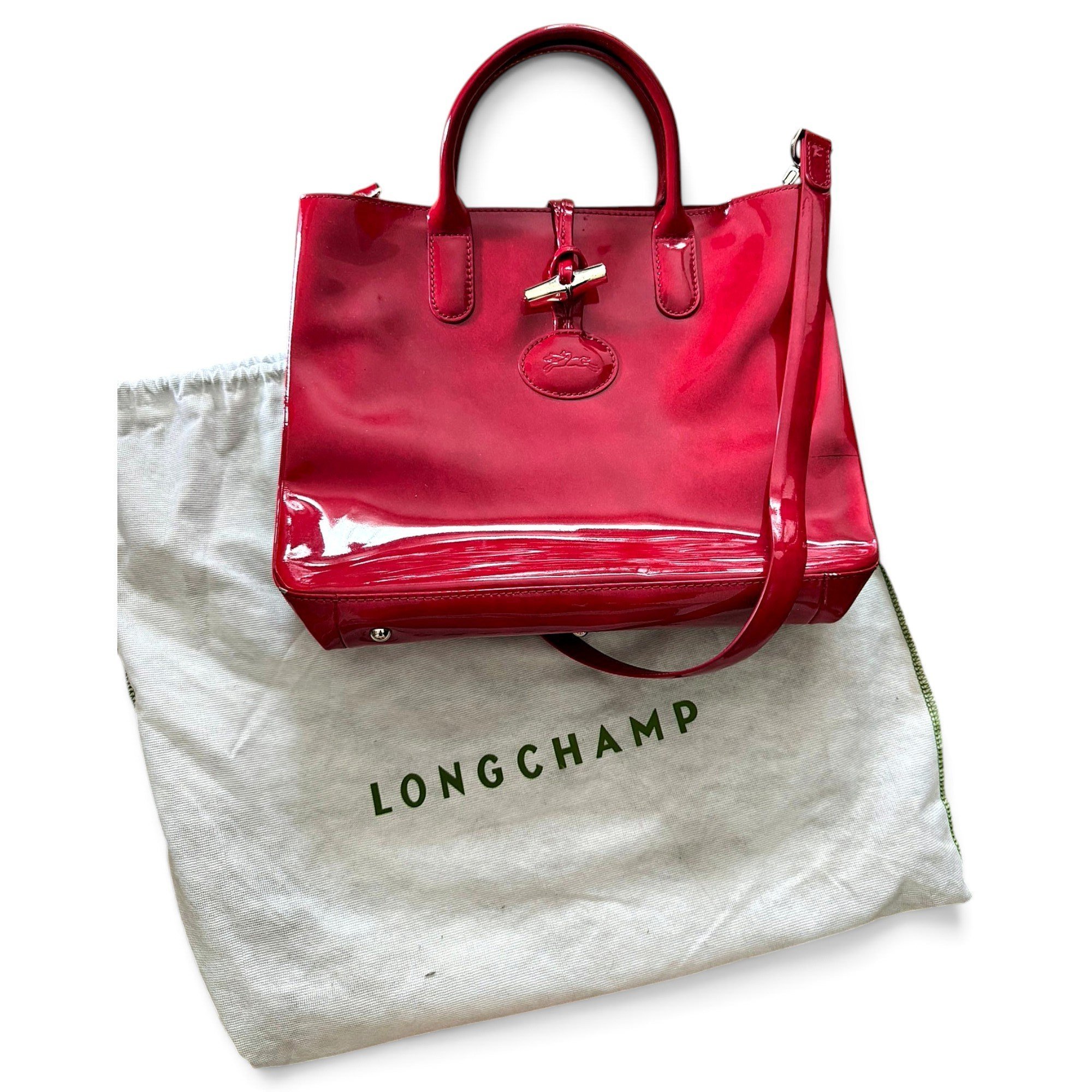 Roseau patent leather handbag