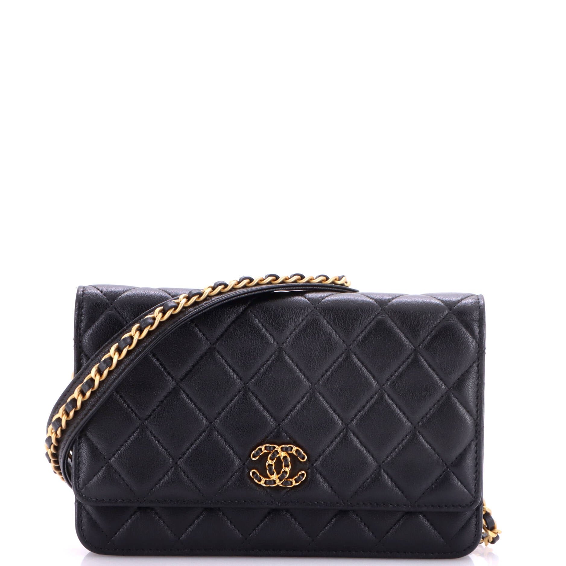 Chain Infinity Wallet on Chain Quilted Lambskin