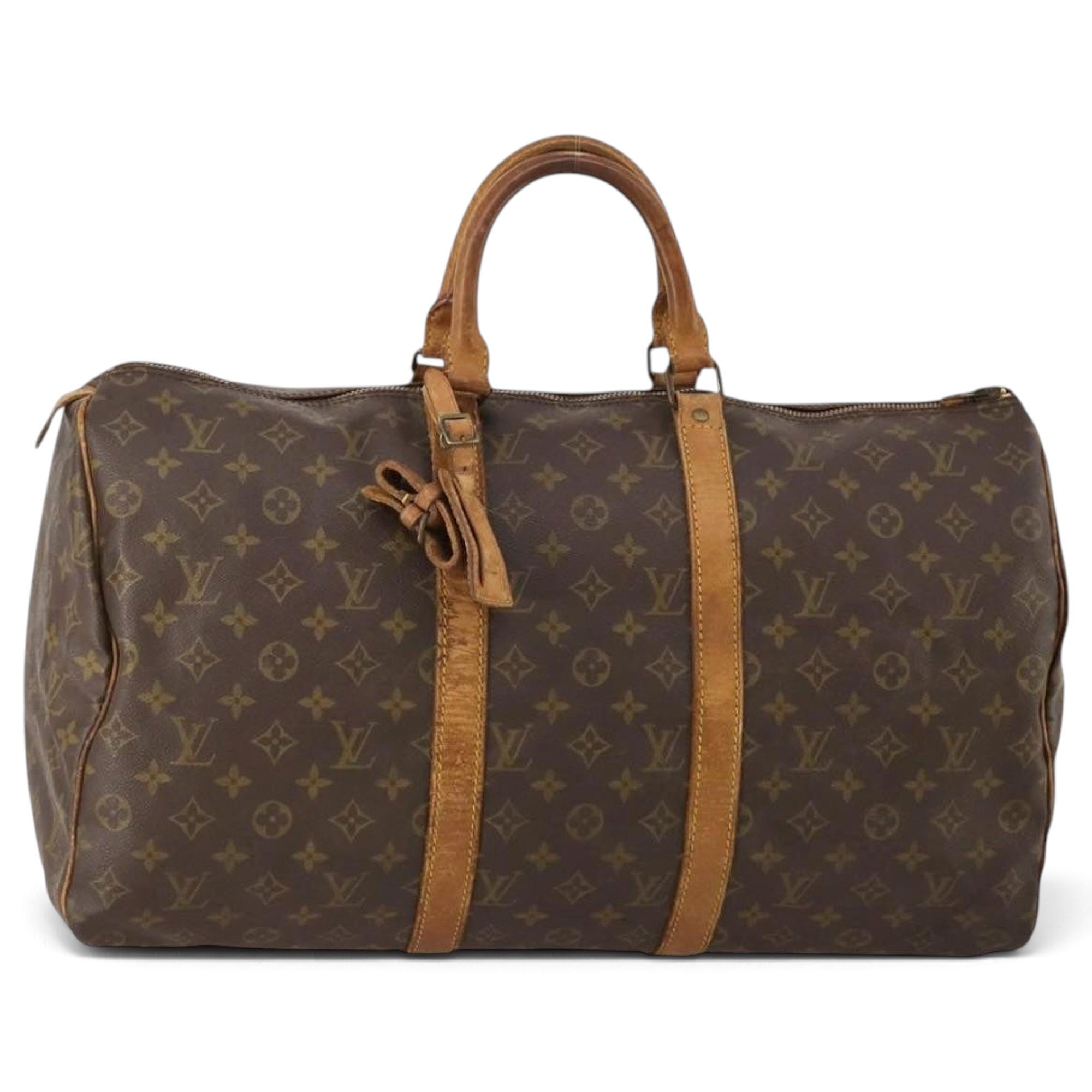 Keepall leather travel bag
