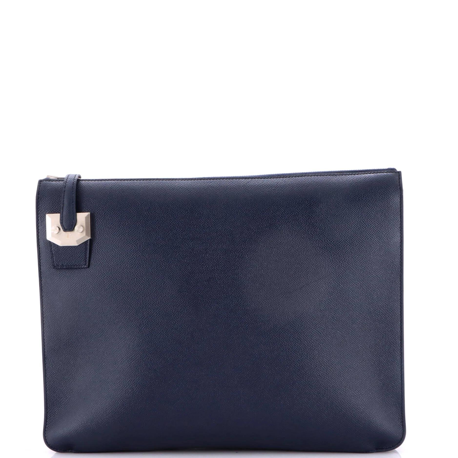 Leather clutch bag