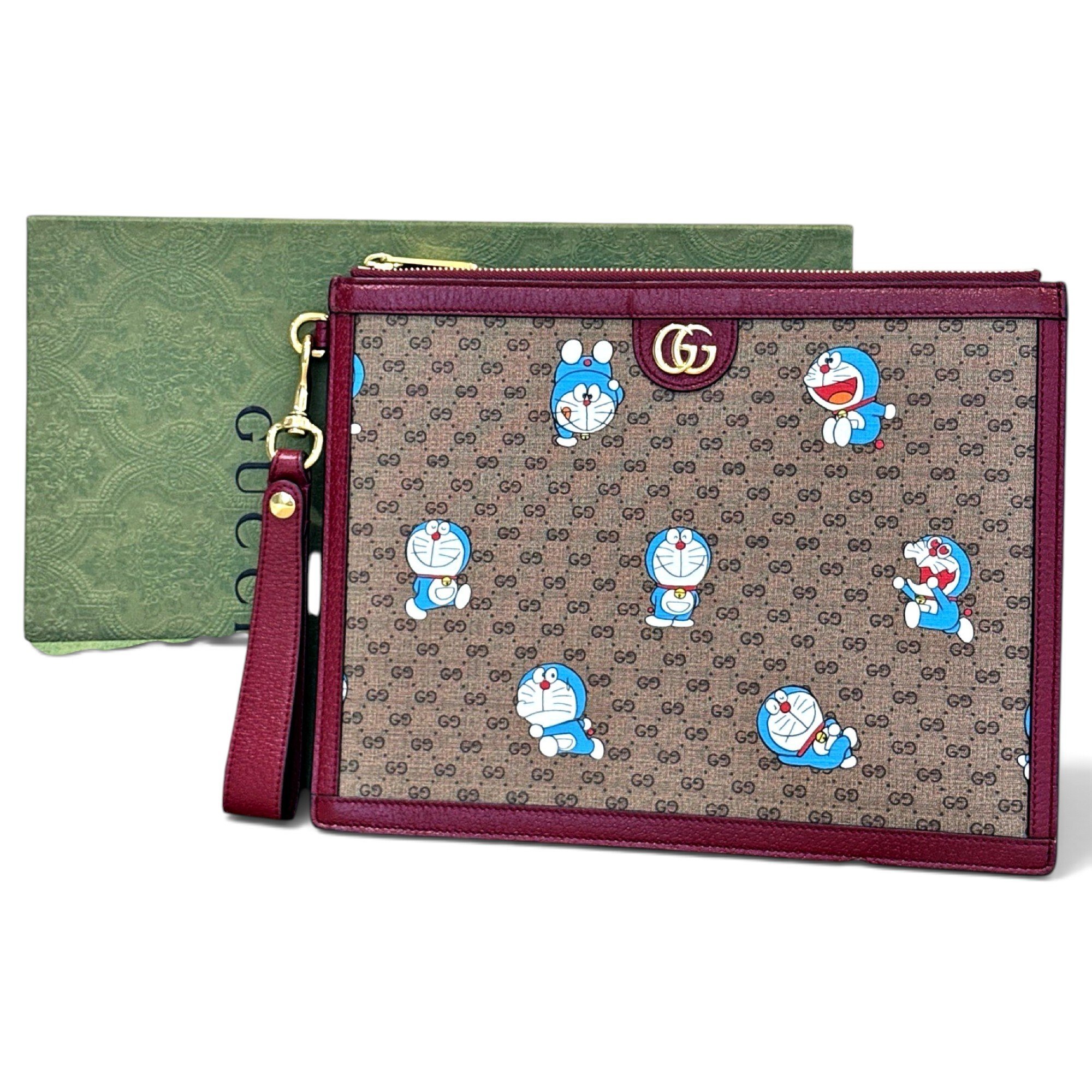 Leather clutch bag