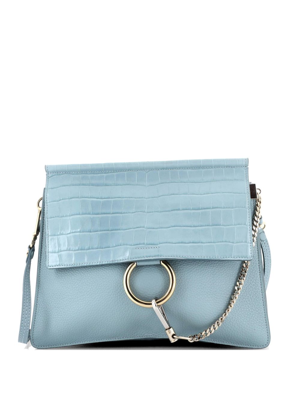 Chloe Faye Crocodile Embossed Leather with Leather Medium shoulder bag