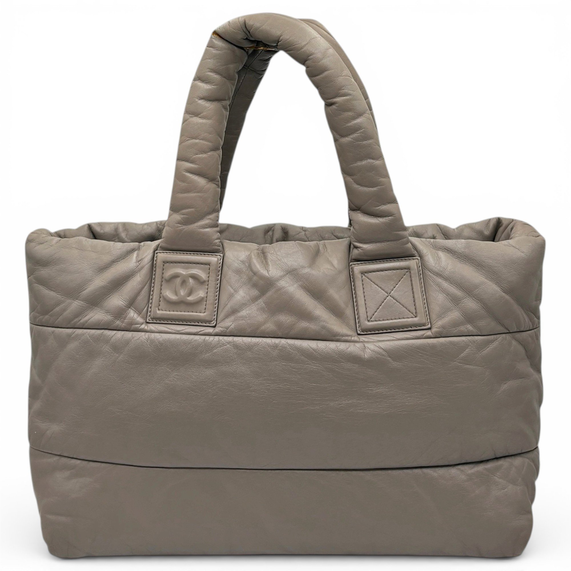 Cocoon leather tote