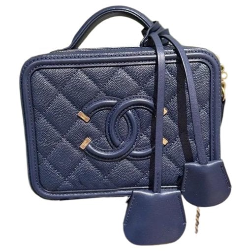 Vanity leather handbag