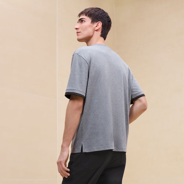 Gris "Piqures Sellier" T-shirt