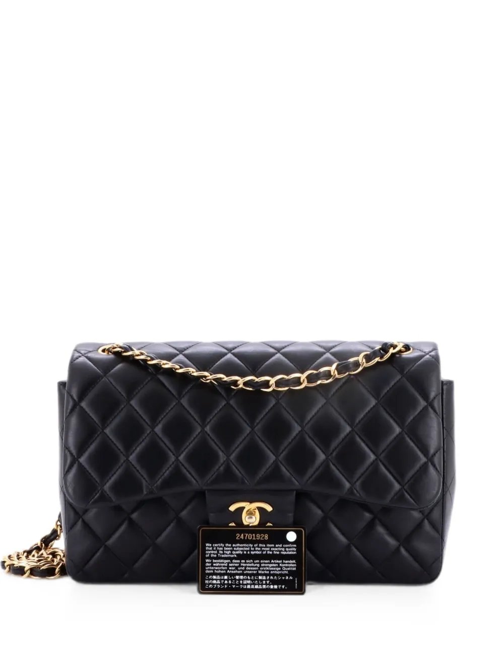 Classic Double Flap Bag Quilted Lambskin Jumbo shoulder bag