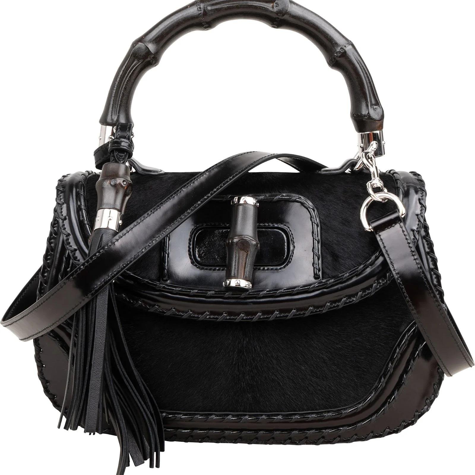 Bamboo leather handbag