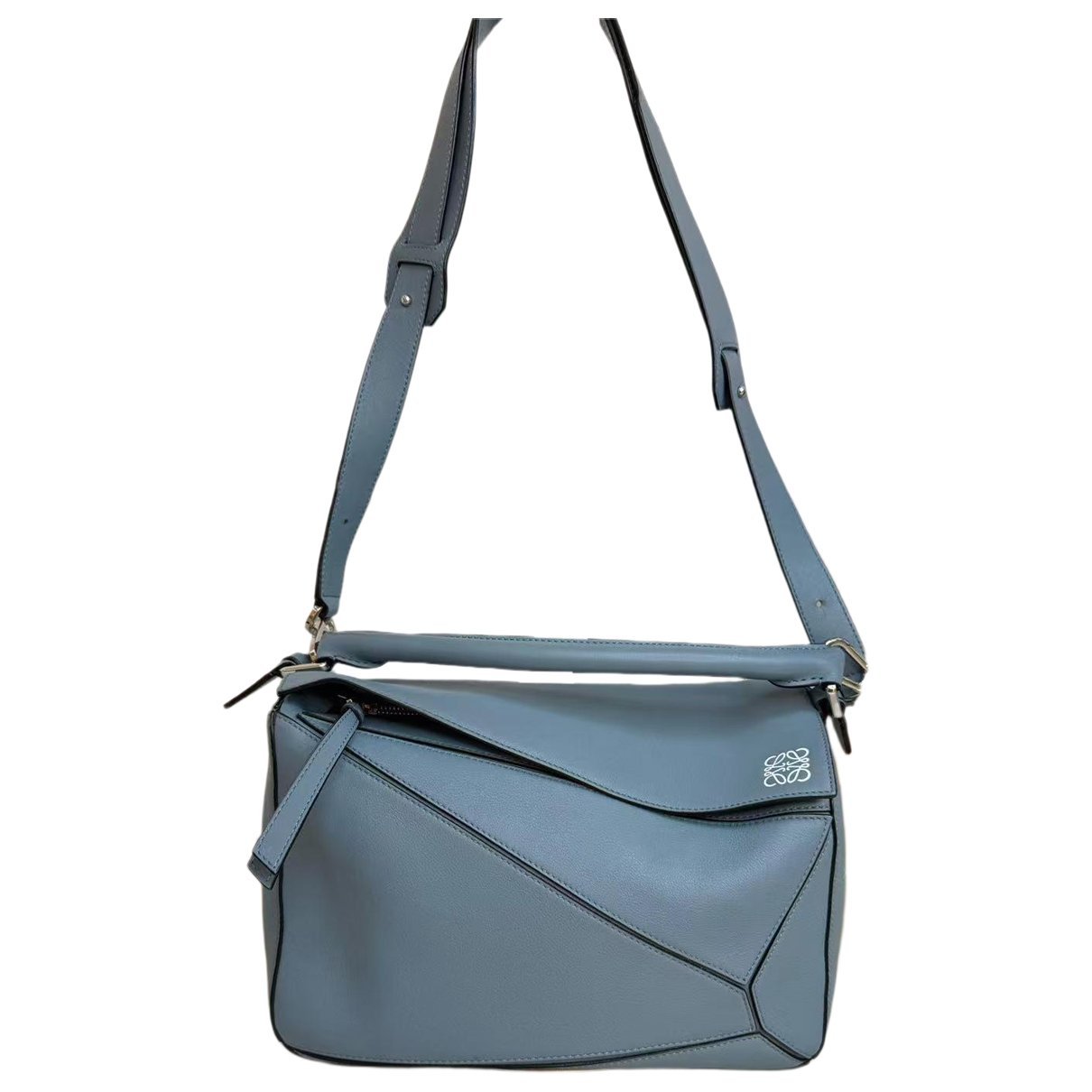 Puzzle leather handbag