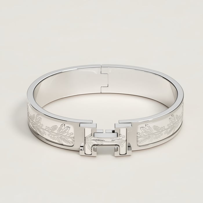 Orfèvre Blanc Platine Blanc Clic H Poste Et Cavalerie Bracelet