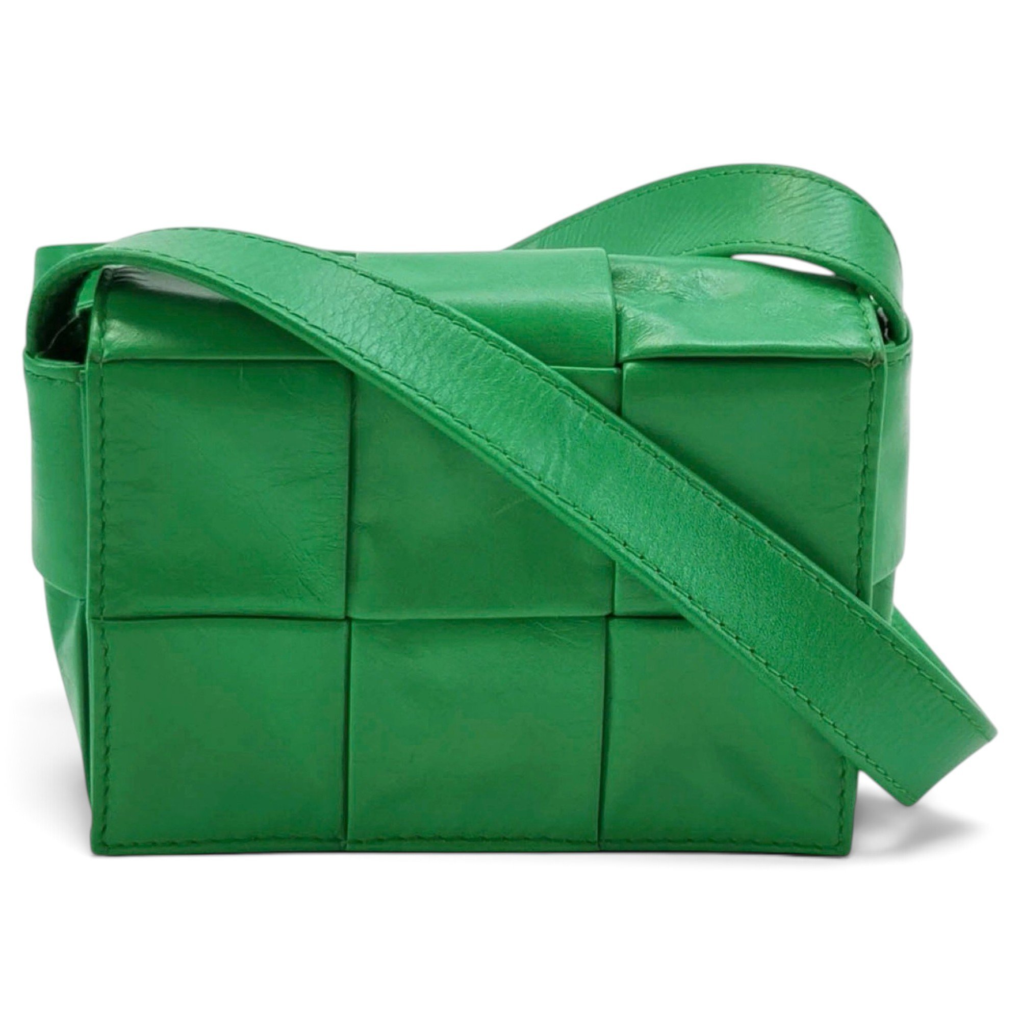 Cassette leather handbag