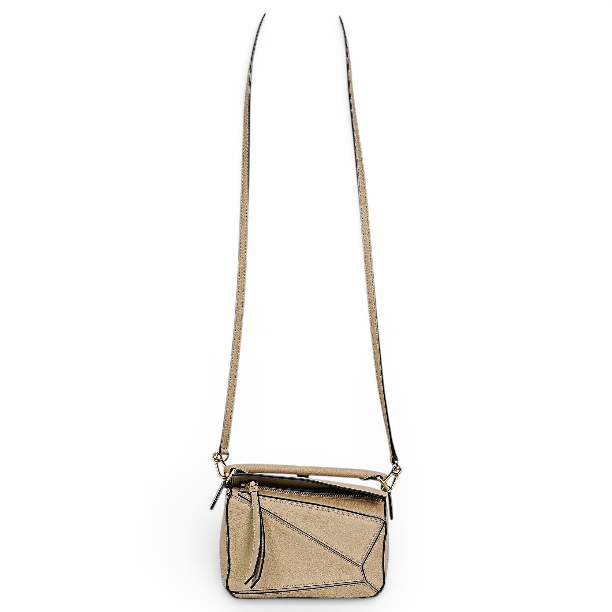 Puzzle leather handbag