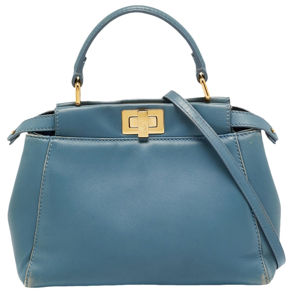 Peekaboo leather satchel