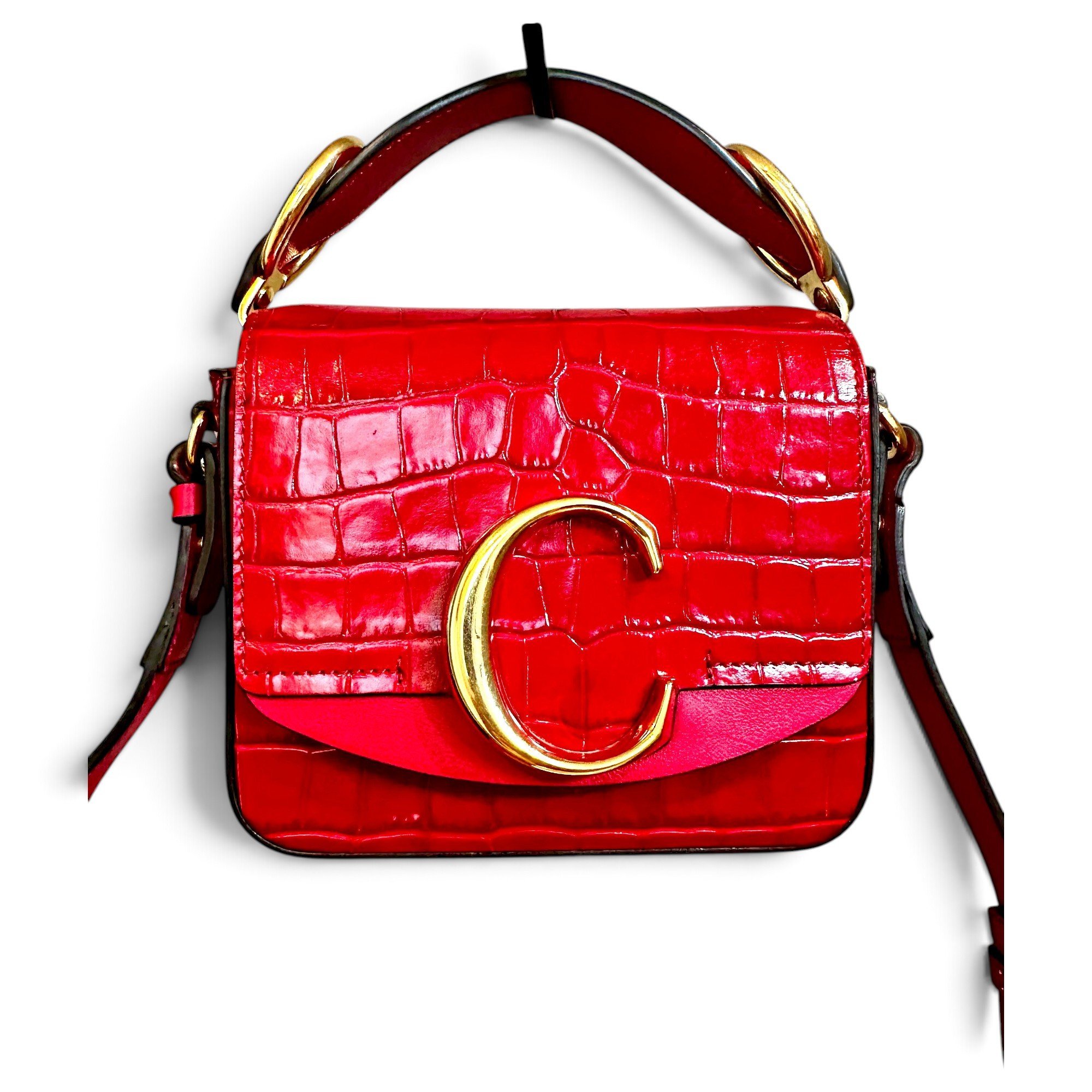 C leather crossbody bag