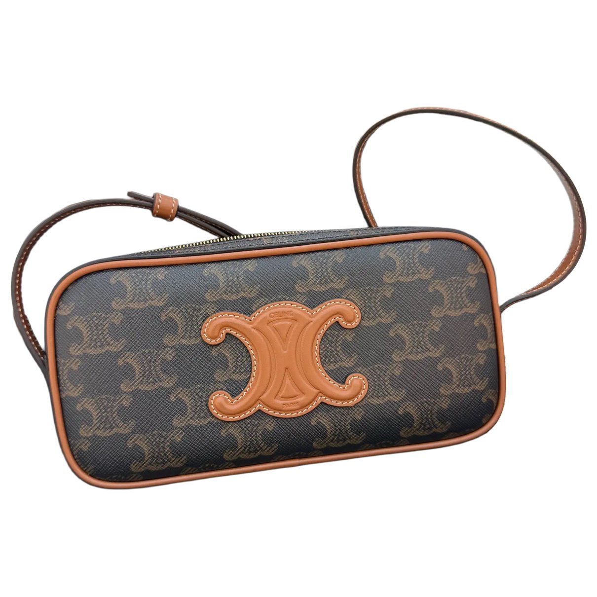 Triomphe vinyl handbag
