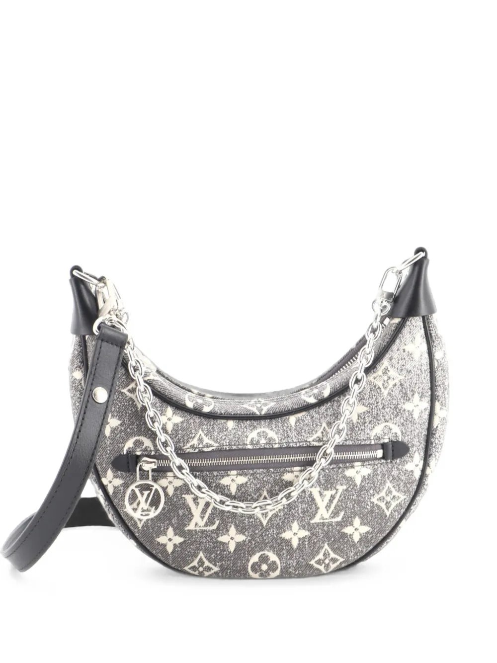 Loop Handbag Monogram Jacquard Denim hobo bag