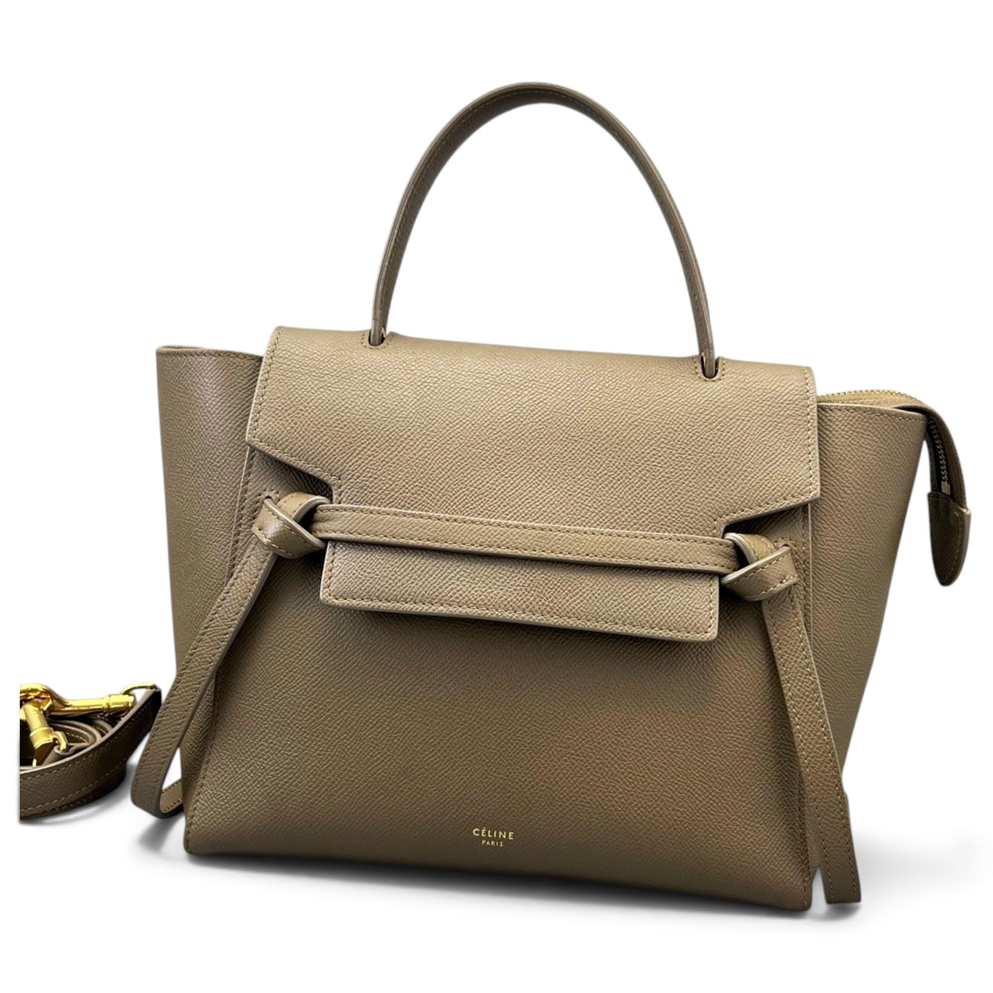 Belt leather handbag